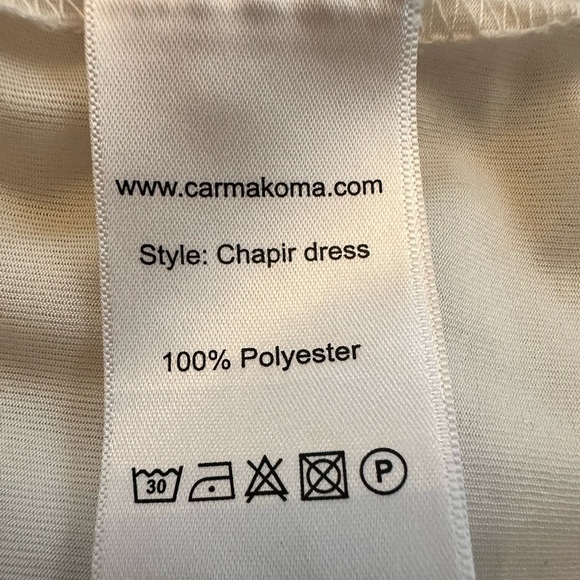 Carmakoma Blue and White Patterned Summer Dress - Picture 5 of 6